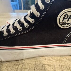 P.F. Flyers Black and White High-Top Sneakers